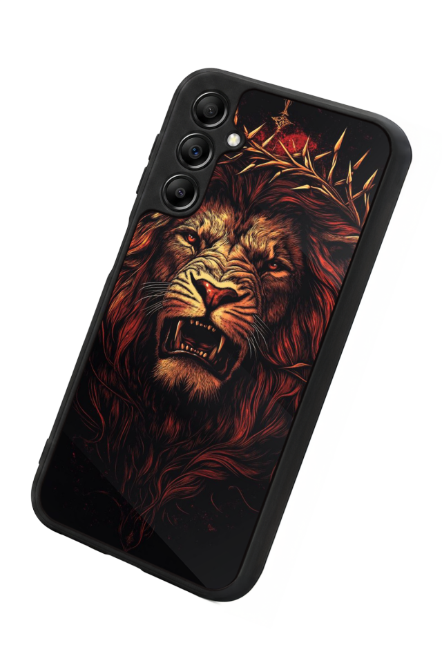 Samsung Galaxy A14 Uyumlu Aslan Tasarımlı Glossy Premium Kılıf