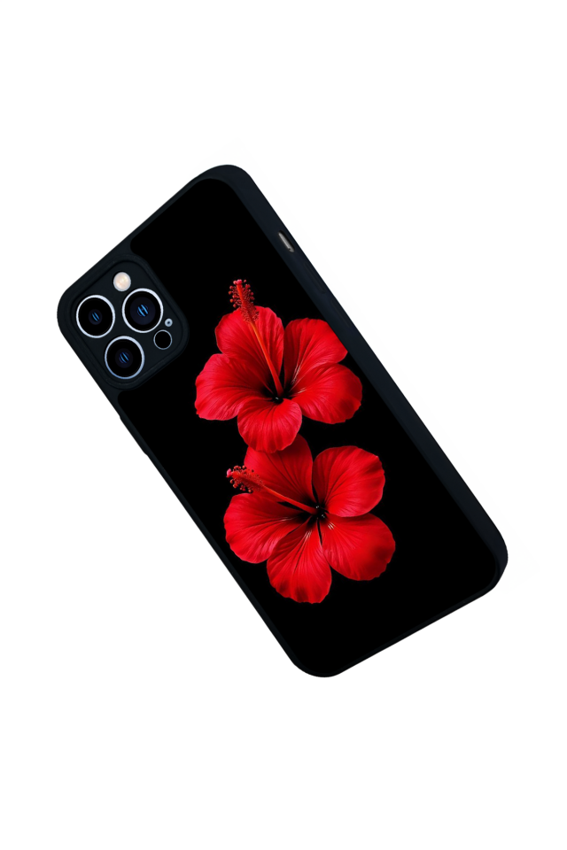 iPhone 12 Pro Max Uyumlu Cicek Tasarımlı Glossy Premium Kılıf