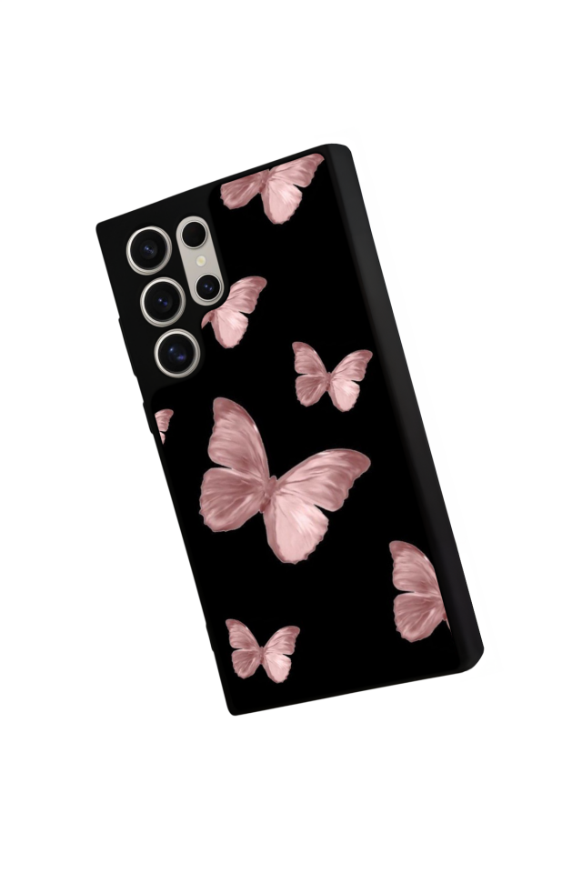 Samsung Galaxy S22 Ultra Uyumlu Kelebek Tasarımlı Glossy Premium Kılıf