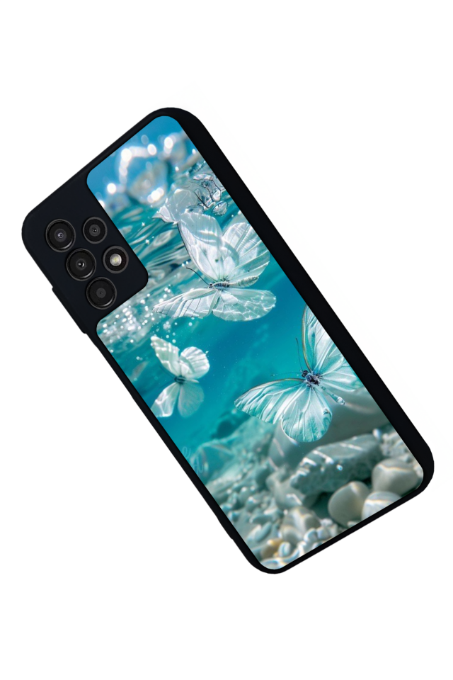 Samsung Galaxy A23 Uyumlu Kelebek Tasarımlı Glossy Premium Kılıf