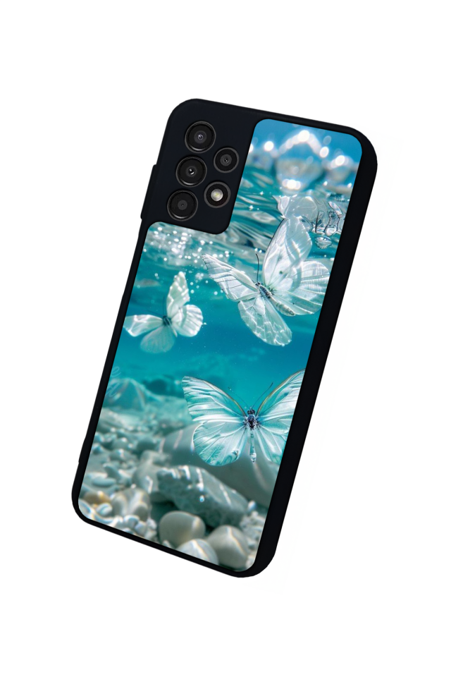 Samsung Galaxy A23 Uyumlu Kelebek Tasarımlı Glossy Premium Kılıf