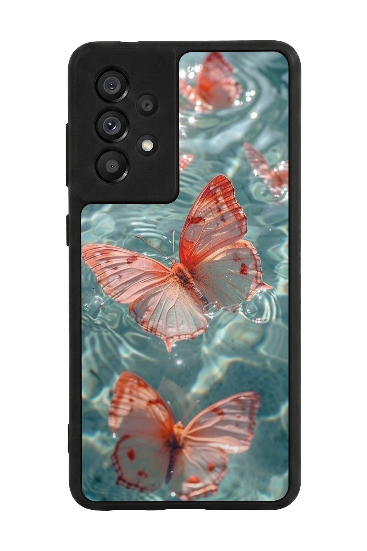 Samsung Galaxy A73 Uyumlu Kelebek Tasarımlı Glossy Premium Kılıf