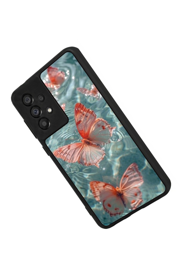 Samsung Galaxy A73 Uyumlu Kelebek Tasarımlı Glossy Premium Kılıf