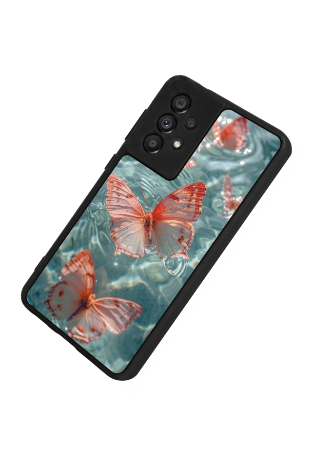 Samsung Galaxy A73 Uyumlu Kelebek Tasarımlı Glossy Premium Kılıf