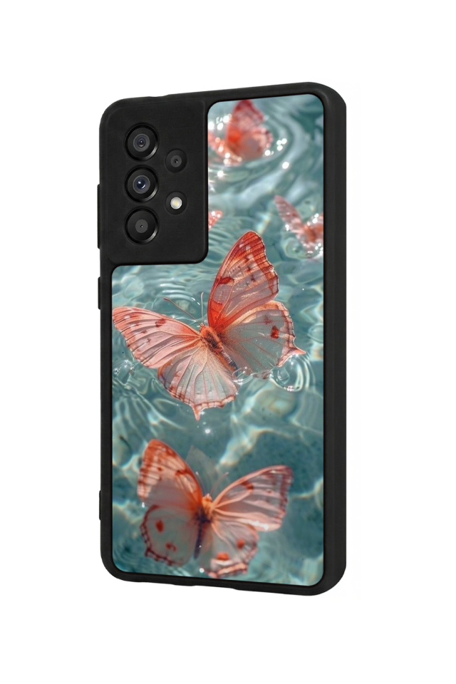 Samsung Galaxy A73 Uyumlu Kelebek Tasarımlı Glossy Premium Kılıf