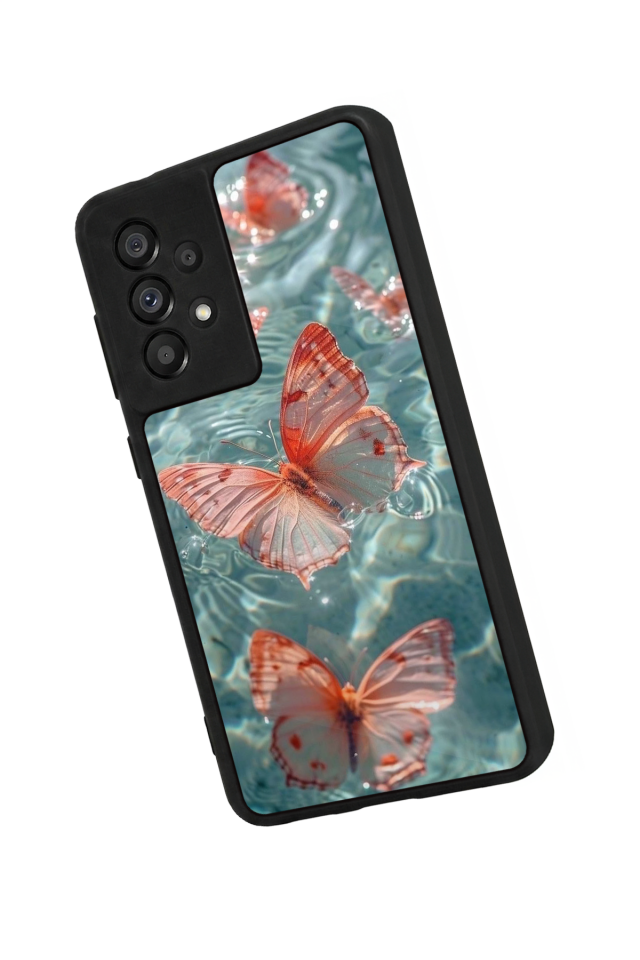 Samsung Galaxy A73 Uyumlu Kelebek Tasarımlı Glossy Premium Kılıf