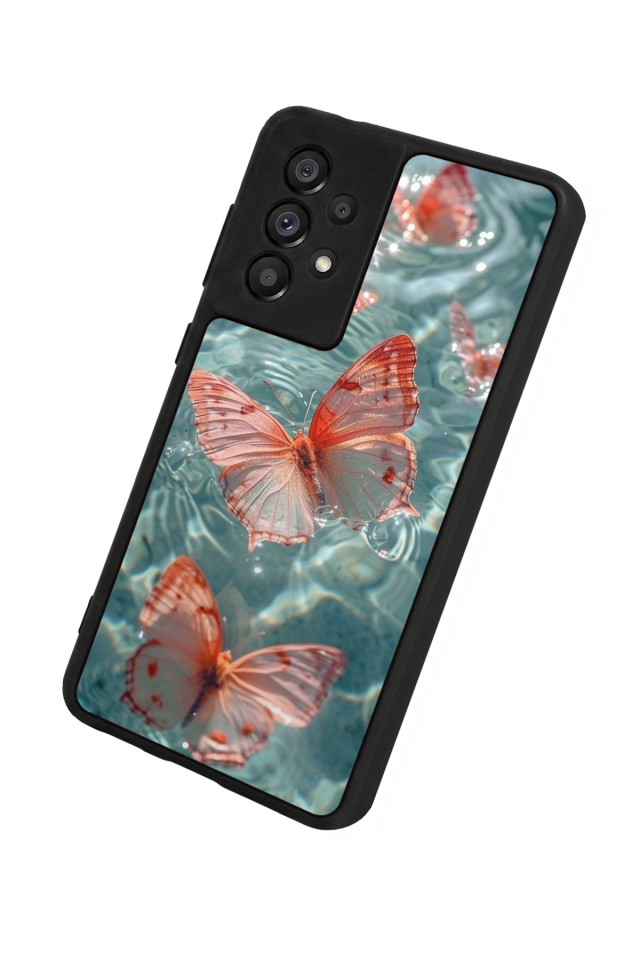Samsung Galaxy A73 Uyumlu Kelebek Tasarımlı Glossy Premium Kılıf