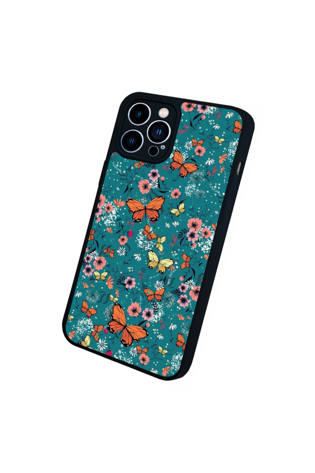iPhone 13 Pro Max Uyumlu Kelebek Tasarımlı Glossy Premium Kılıf
