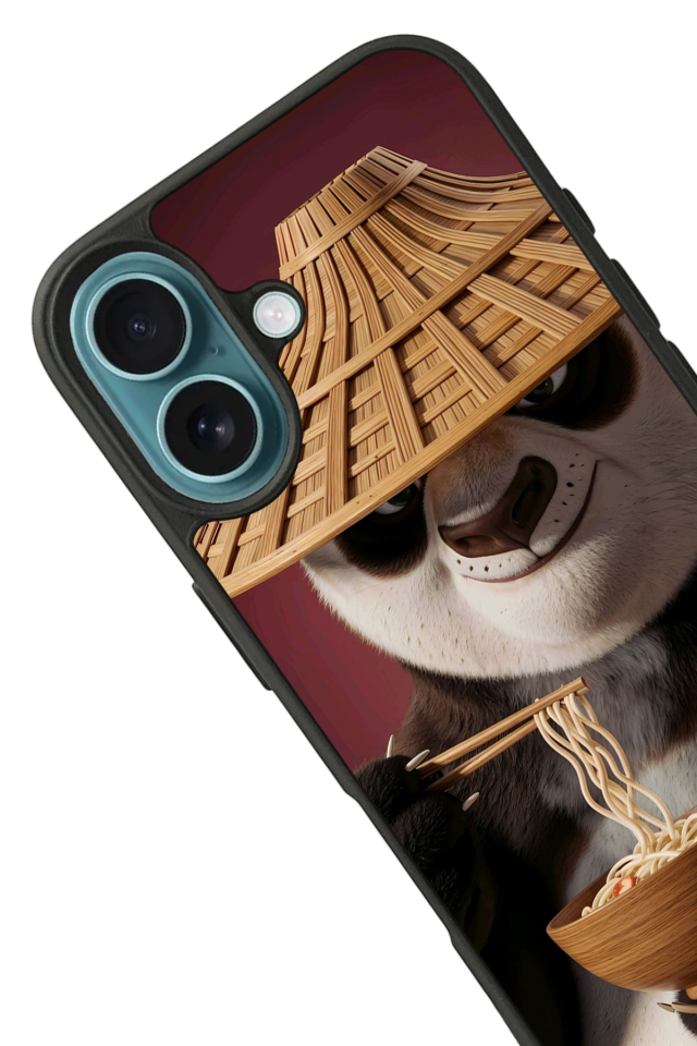iPhone 16 Uyumlu Kung Fu Panda Tasarımlı Glossy Premium Kılıf