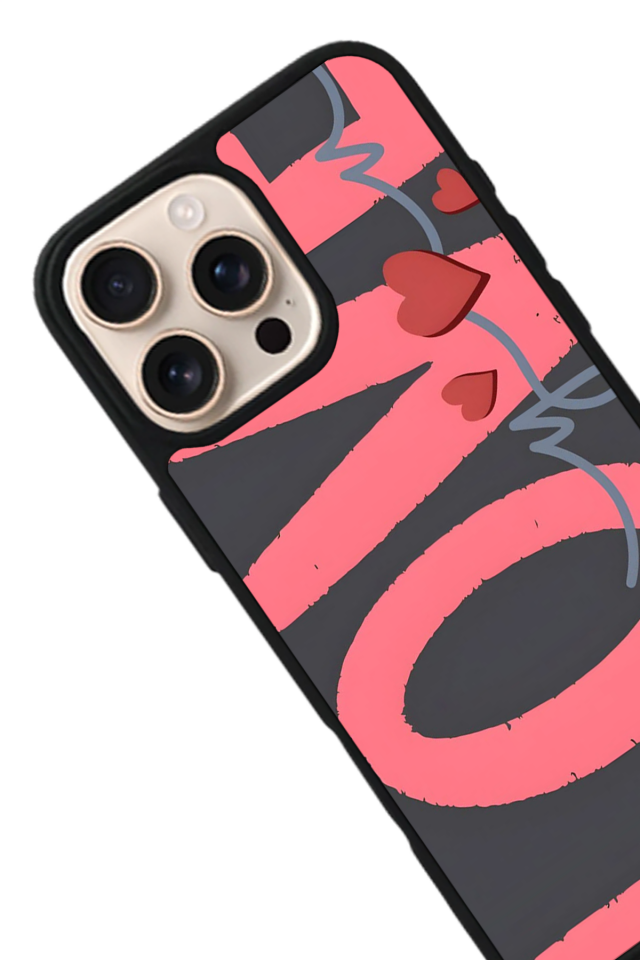 iPhone 16 Pro Max Uyumlu Love Tasarımlı Glossy Premium Kılıf