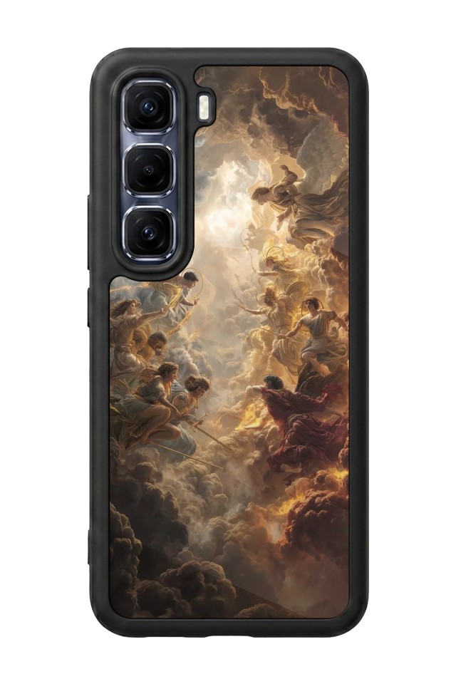 Infinix Hot 60 Pro Plus Uyumlu Melek Tasarımlı Glossy Premium Kılıf