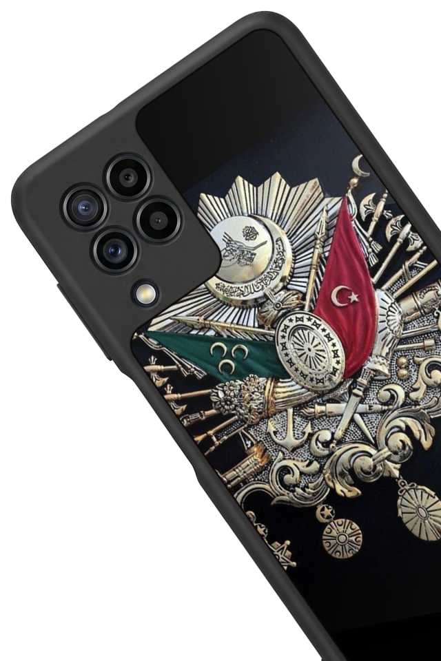 Samsung Galaxy M32 Uyumlu Osmanli Tugrasi Tasarımlı Glossy Premium Kılıf