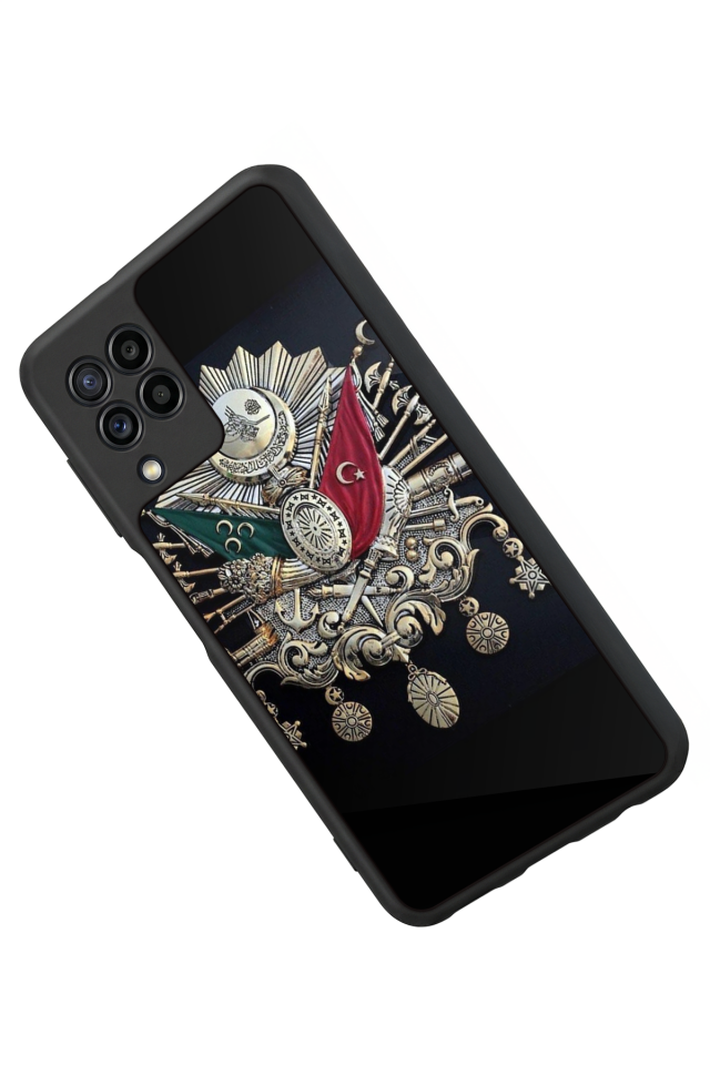 Samsung Galaxy M32 Uyumlu Osmanli Tugrasi Tasarımlı Glossy Premium Kılıf