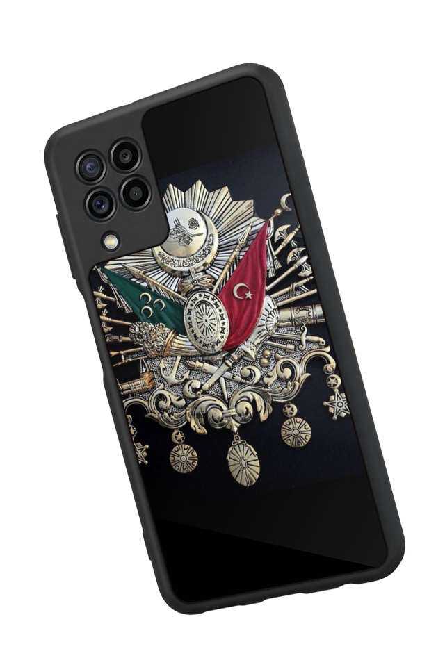 Samsung Galaxy M32 Uyumlu Osmanli Tugrasi Tasarımlı Glossy Premium Kılıf