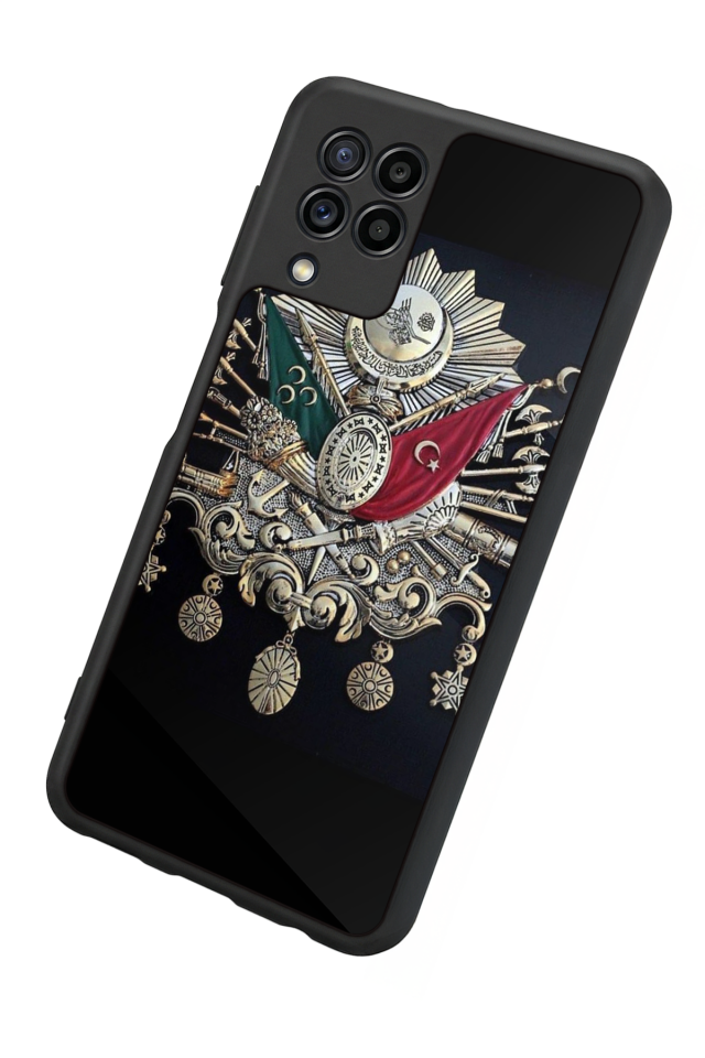 Samsung Galaxy M32 Uyumlu Osmanli Tugrasi Tasarımlı Glossy Premium Kılıf