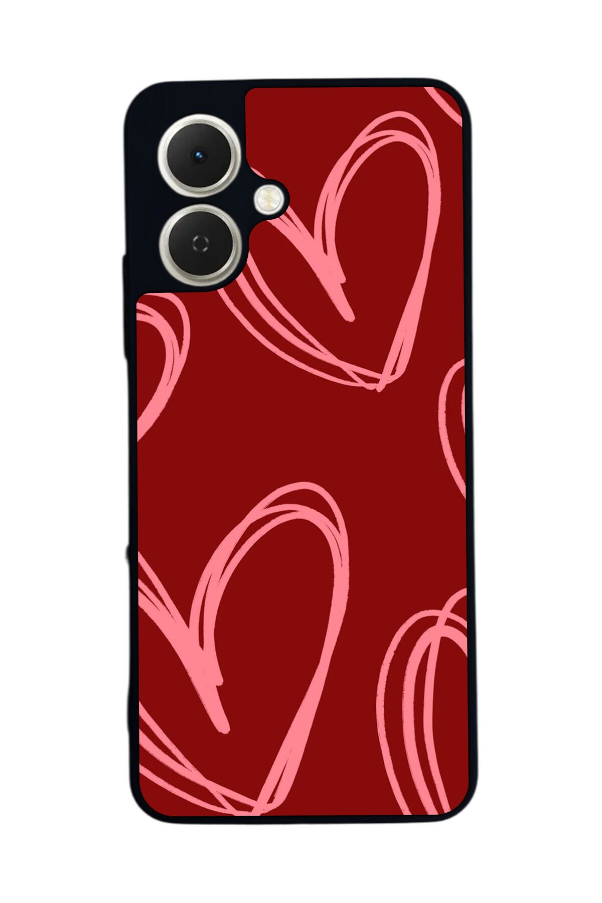 Tecno Spark GO 2 Uyumlu Kalp Love Tasarımlı Glossy Premium Kılıf