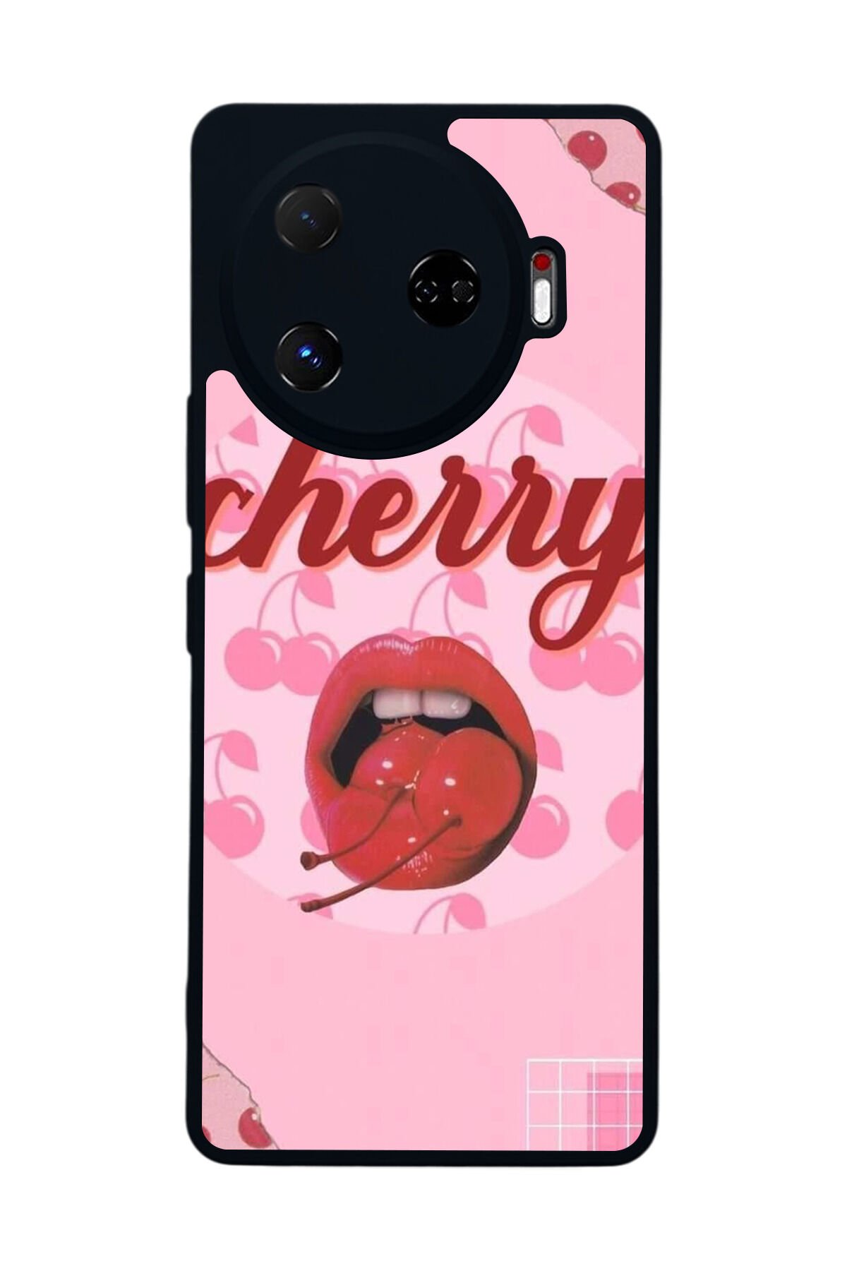 Tecno Camon 30 Pro Uyumlu Kiraz Tasarımlı Glossy Premium Kılıf