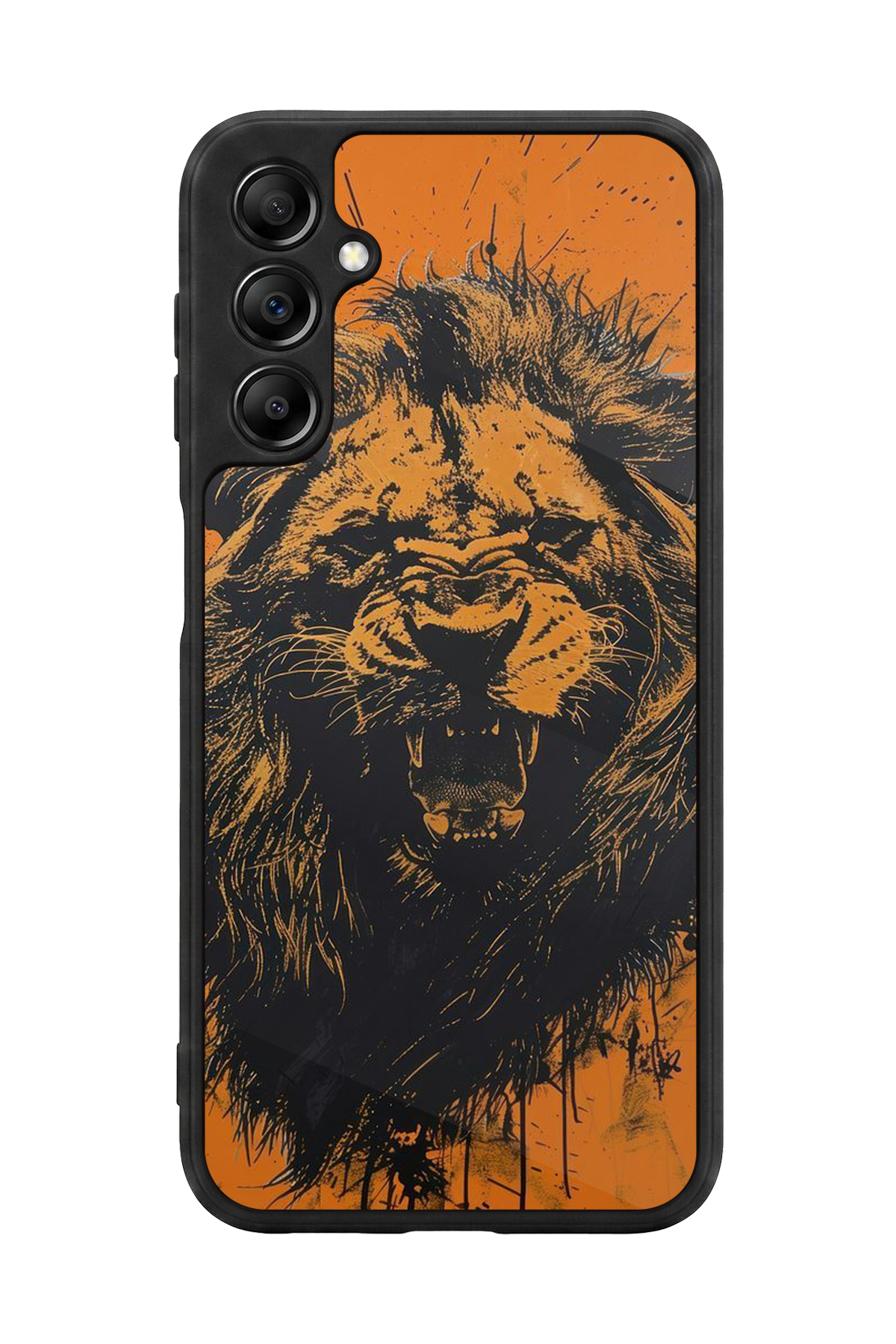 Samsung Galaxy A14 Uyumlu Aslan Tasarımlı Glossy Premium Kılıf