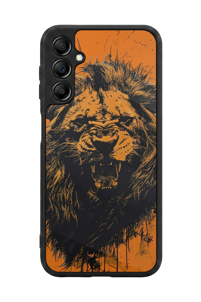 Samsung Galaxy A14 Uyumlu Aslan Tasarımlı Glossy Premium Kılıf