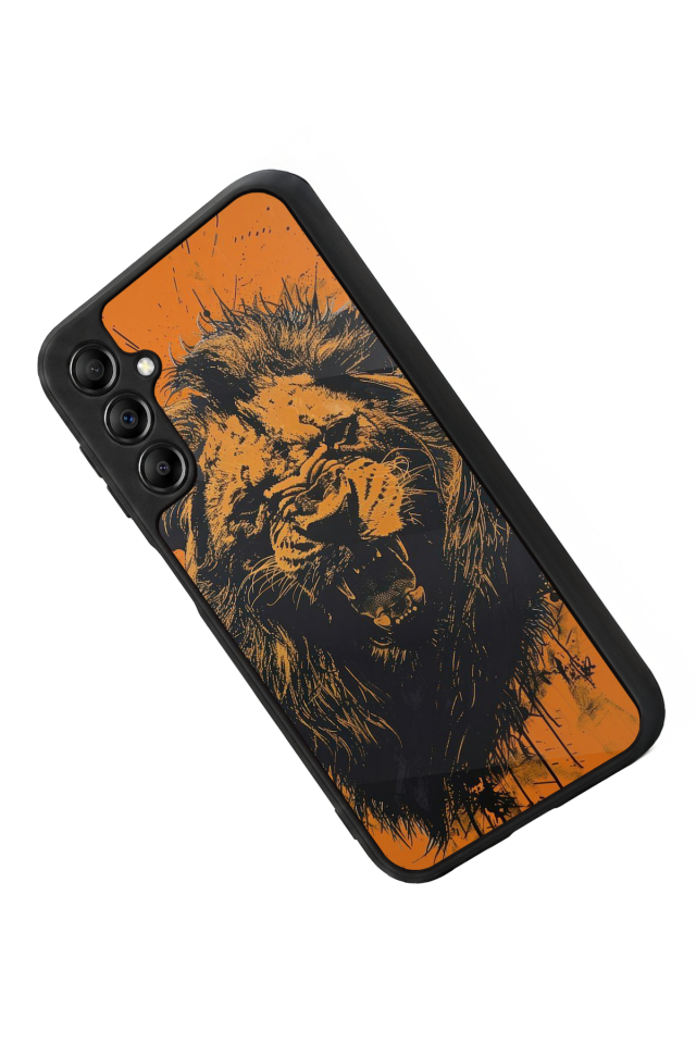 Samsung Galaxy A14 Uyumlu Aslan Tasarımlı Glossy Premium Kılıf