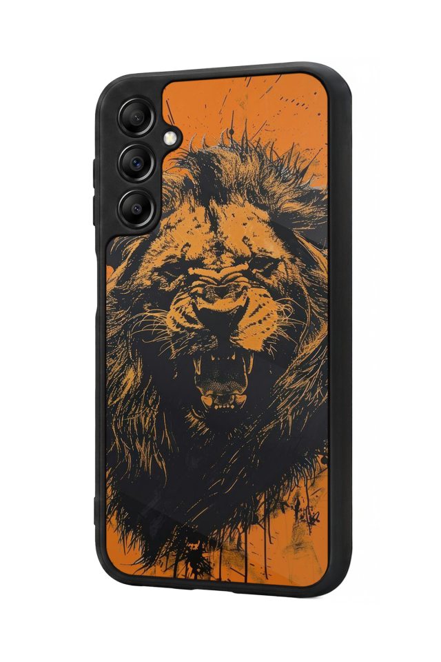 Samsung Galaxy A14 Uyumlu Aslan Tasarımlı Glossy Premium Kılıf