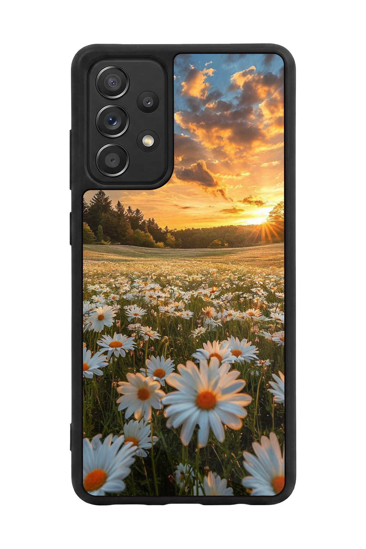 Samsung Galaxy A72 Uyumlu Cicek Tasarımlı Glossy Premium Kılıf