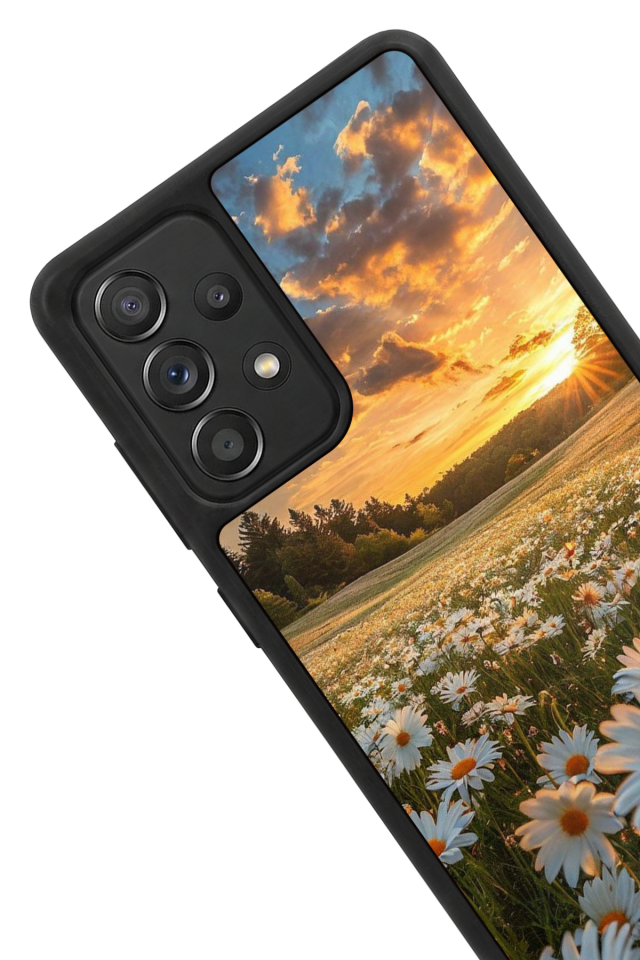 Samsung Galaxy A72 Uyumlu Cicek Tasarımlı Glossy Premium Kılıf