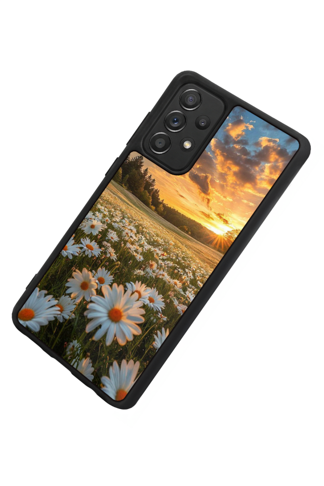 Samsung Galaxy A72 Uyumlu Cicek Tasarımlı Glossy Premium Kılıf
