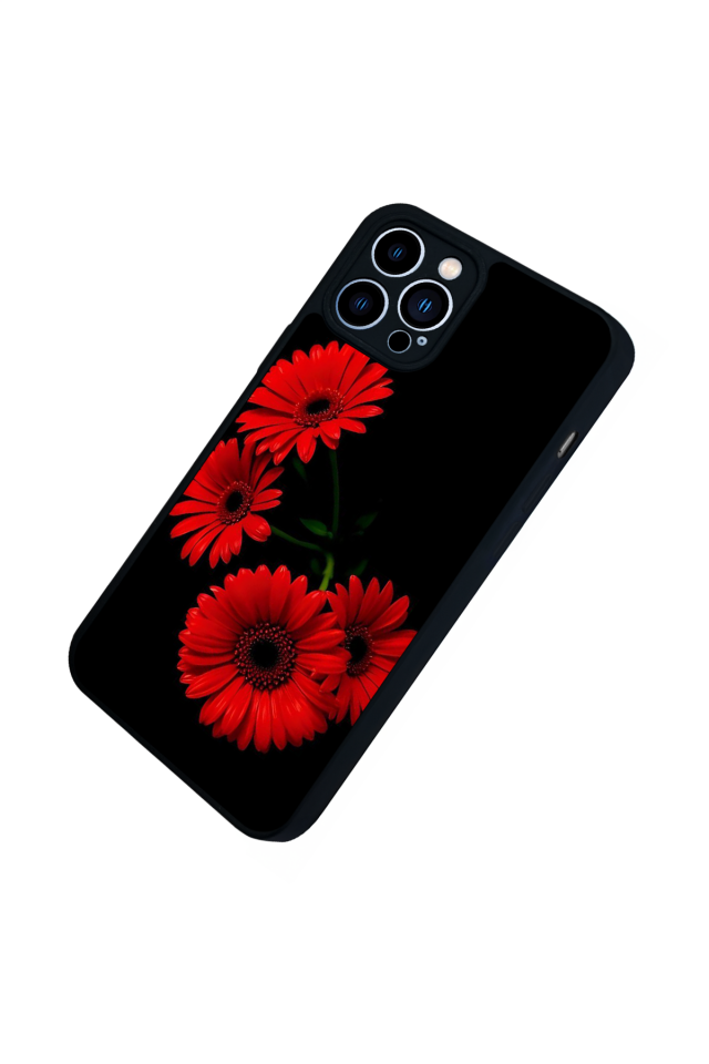 iPhone 12 Pro Max Uyumlu Cicek Tasarımlı Glossy Premium Kılıf