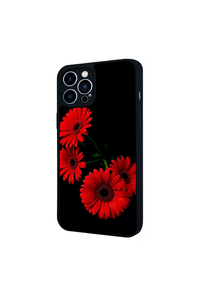 iPhone 12 Pro Max Uyumlu Cicek Tasarımlı Glossy Premium Kılıf