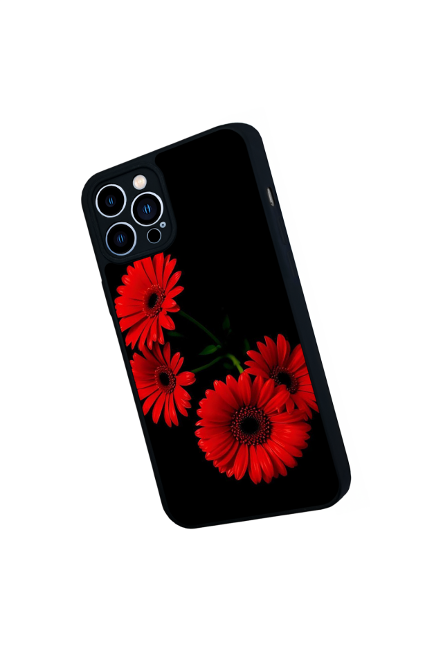iPhone 12 Pro Max Uyumlu Cicek Tasarımlı Glossy Premium Kılıf