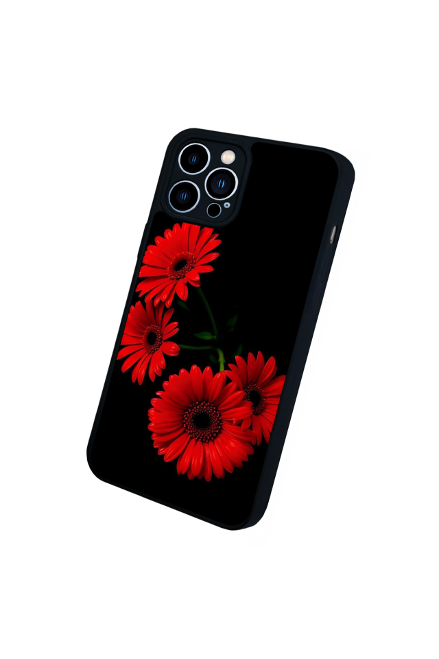 iPhone 12 Pro Max Uyumlu Cicek Tasarımlı Glossy Premium Kılıf