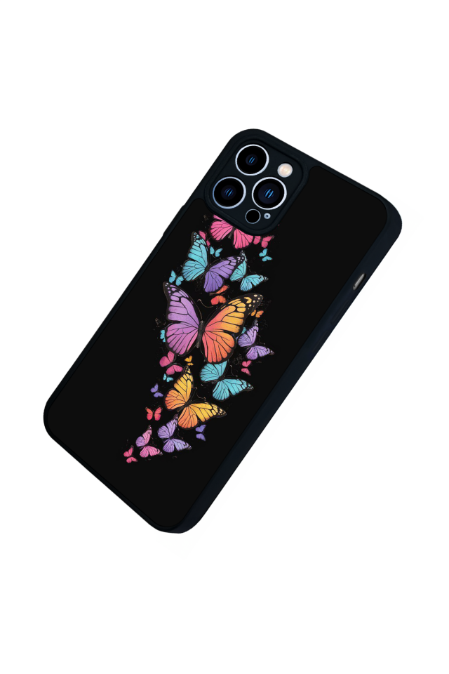 iPhone 13 Pro Max Uyumlu Kelebek Tasarımlı Glossy Premium Kılıf