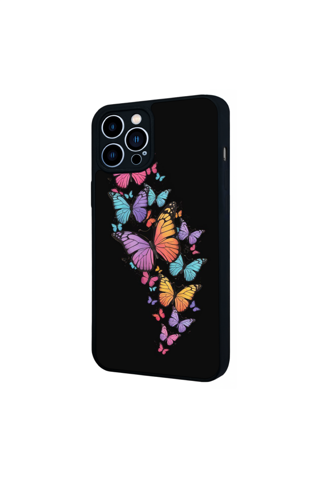 iPhone 13 Pro Max Uyumlu Kelebek Tasarımlı Glossy Premium Kılıf