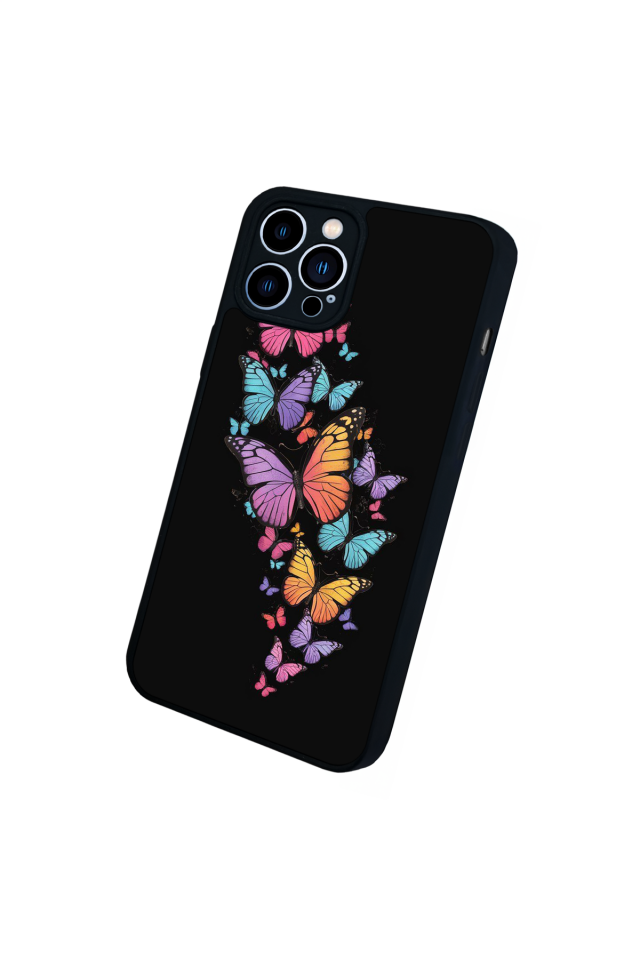 iPhone 13 Pro Max Uyumlu Kelebek Tasarımlı Glossy Premium Kılıf