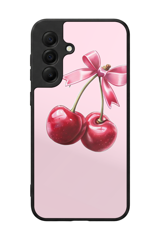 Samsung Galaxy A17 Uyumlu Kiraz Tasarımlı Glossy Premium Kılıf