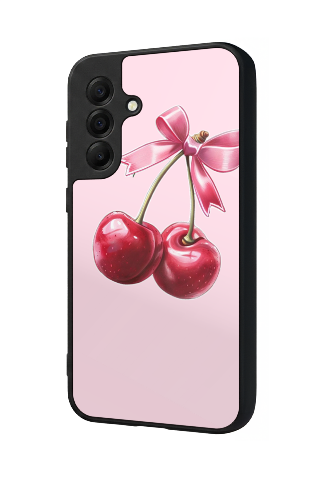 Samsung Galaxy A17 Uyumlu Kiraz Tasarımlı Glossy Premium Kılıf