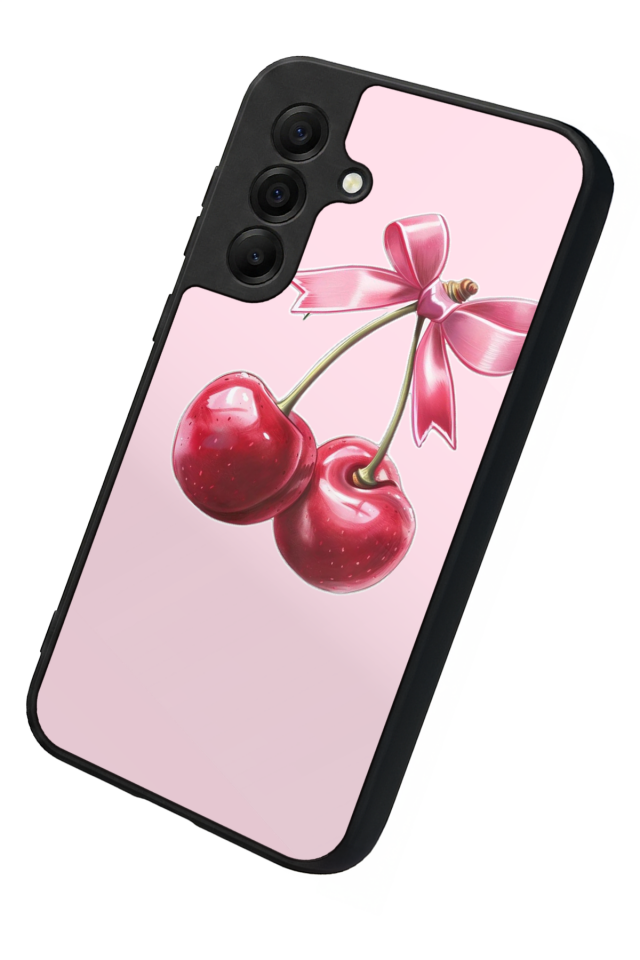 Samsung Galaxy A17 Uyumlu Kiraz Tasarımlı Glossy Premium Kılıf