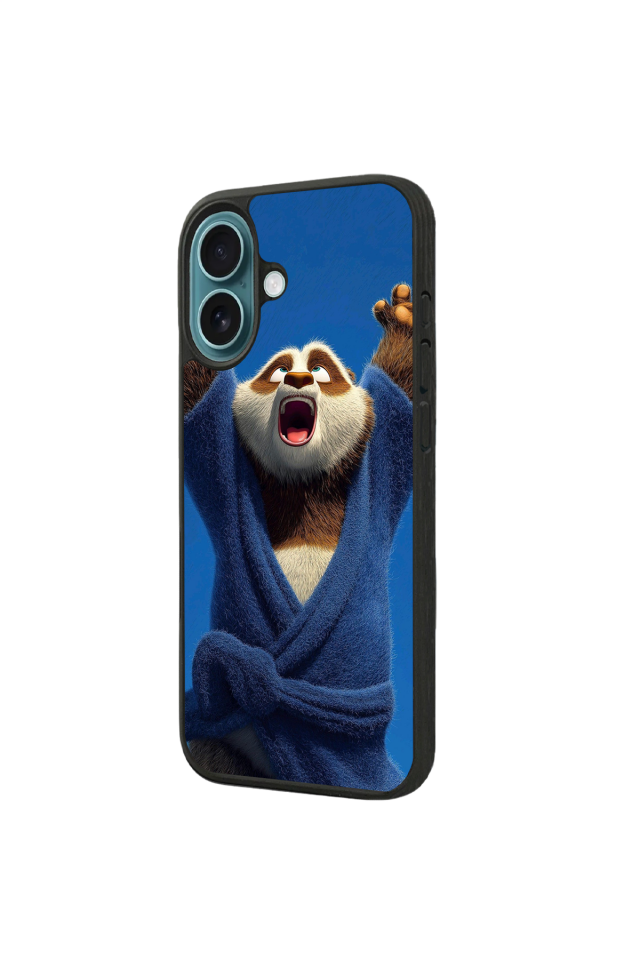 iPhone 16 Uyumlu Kung Fu Panda Tasarımlı Glossy Premium Kılıf