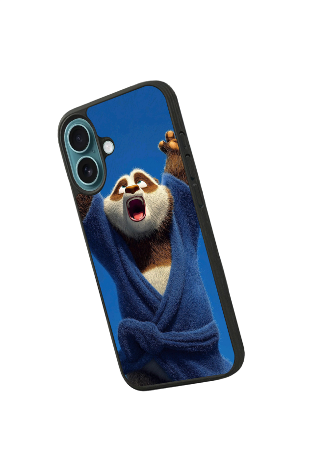 iPhone 16 Uyumlu Kung Fu Panda Tasarımlı Glossy Premium Kılıf