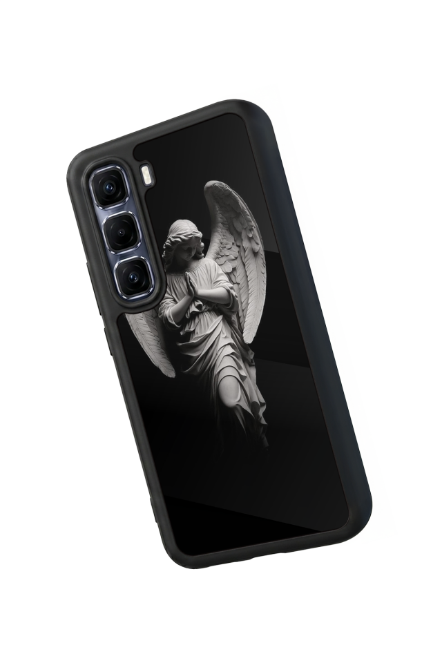 Infinix Hot 60 Pro Plus Uyumlu Melek Tasarımlı Glossy Premium Kılıf