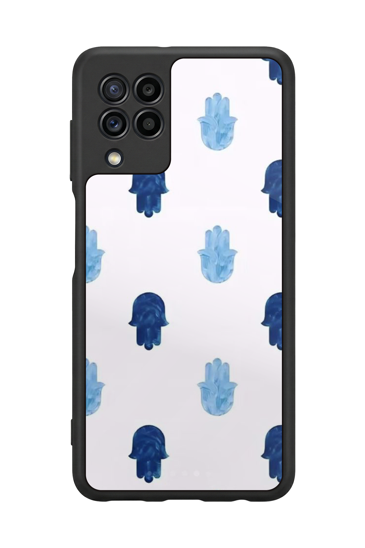 Samsung Galaxy M22 Uyumlu Nazar Tasarımlı Glossy Premium Kılıf
