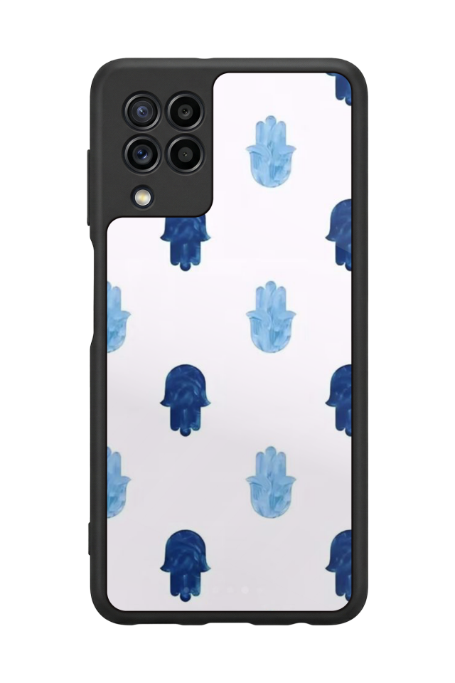 Samsung Galaxy M22 Uyumlu Nazar Tasarımlı Glossy Premium Kılıf