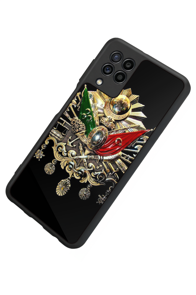 Samsung Galaxy M32 Uyumlu Osmanli Tugrasi Tasarımlı Glossy Premium Kılıf
