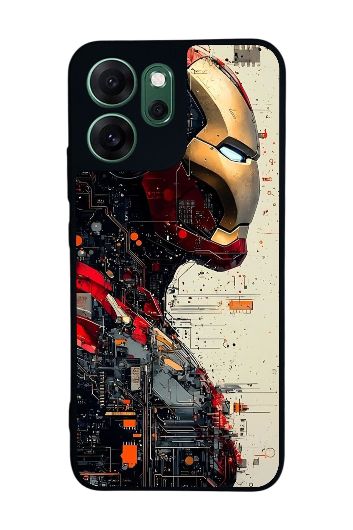 Oppo Reno 14F Uyumlu Iron Man ( Demir Adam ) Tasarımlı Glossy Premium Kılıf