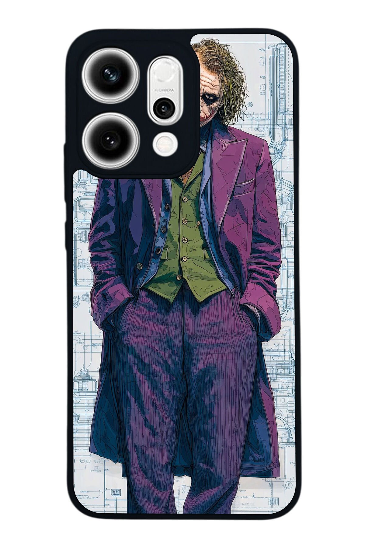 Oppo Reno 14 Uyumlu Joker Tasarımlı Glossy Premium Kılıf
