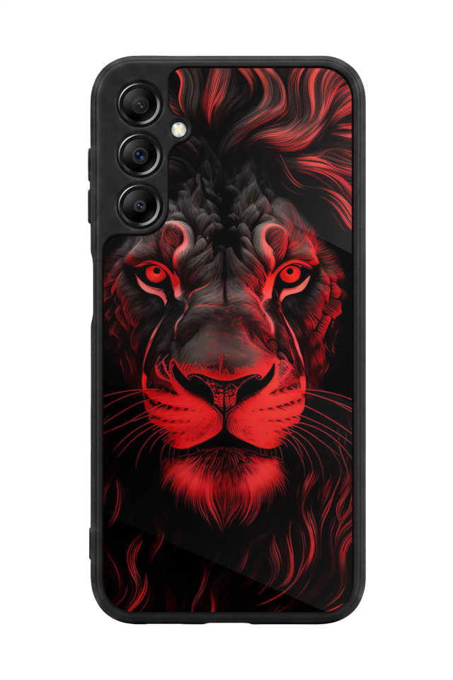 Samsung Galaxy A14 Uyumlu Aslan Tasarımlı Glossy Premium Kılıf