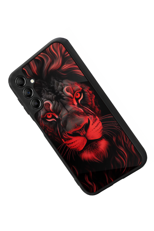 Samsung Galaxy A14 Uyumlu Aslan Tasarımlı Glossy Premium Kılıf