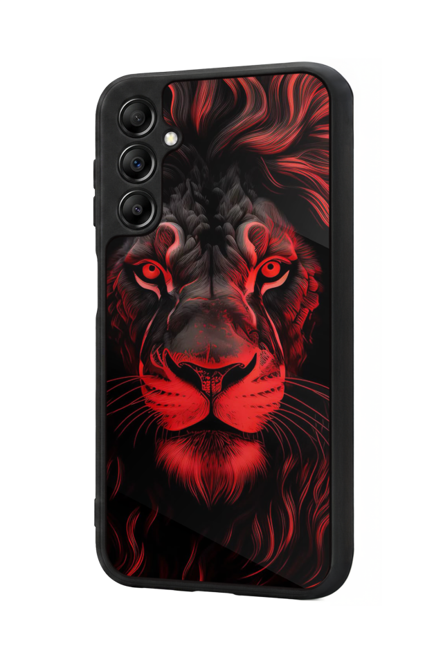 Samsung Galaxy A14 Uyumlu Aslan Tasarımlı Glossy Premium Kılıf