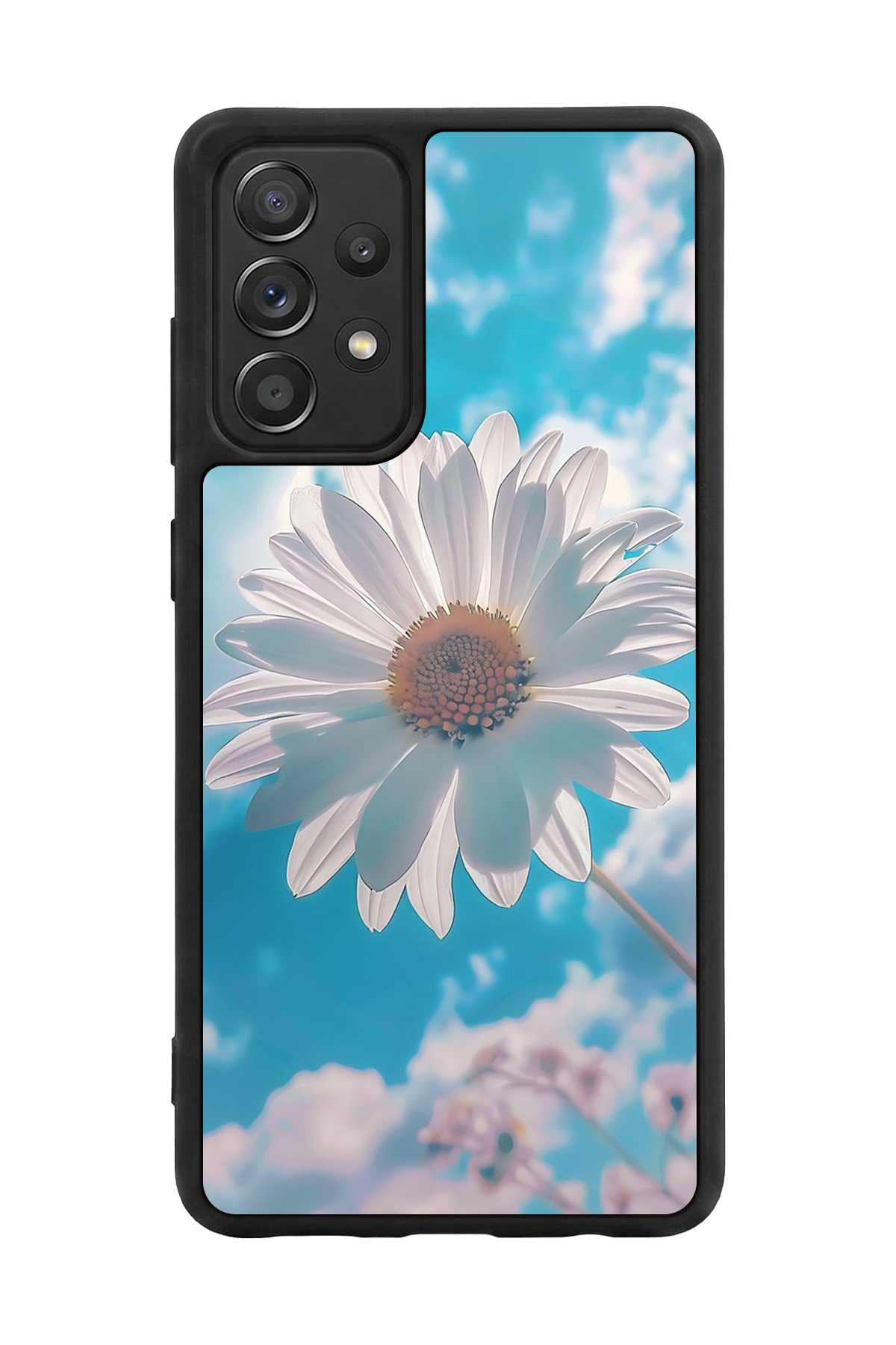 Samsung Galaxy A72 Uyumlu Cicek Tasarımlı Glossy Premium Kılıf